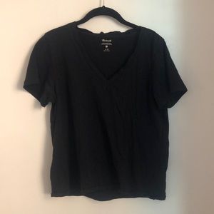 Black Madewell V-neck cotton tee - Size M